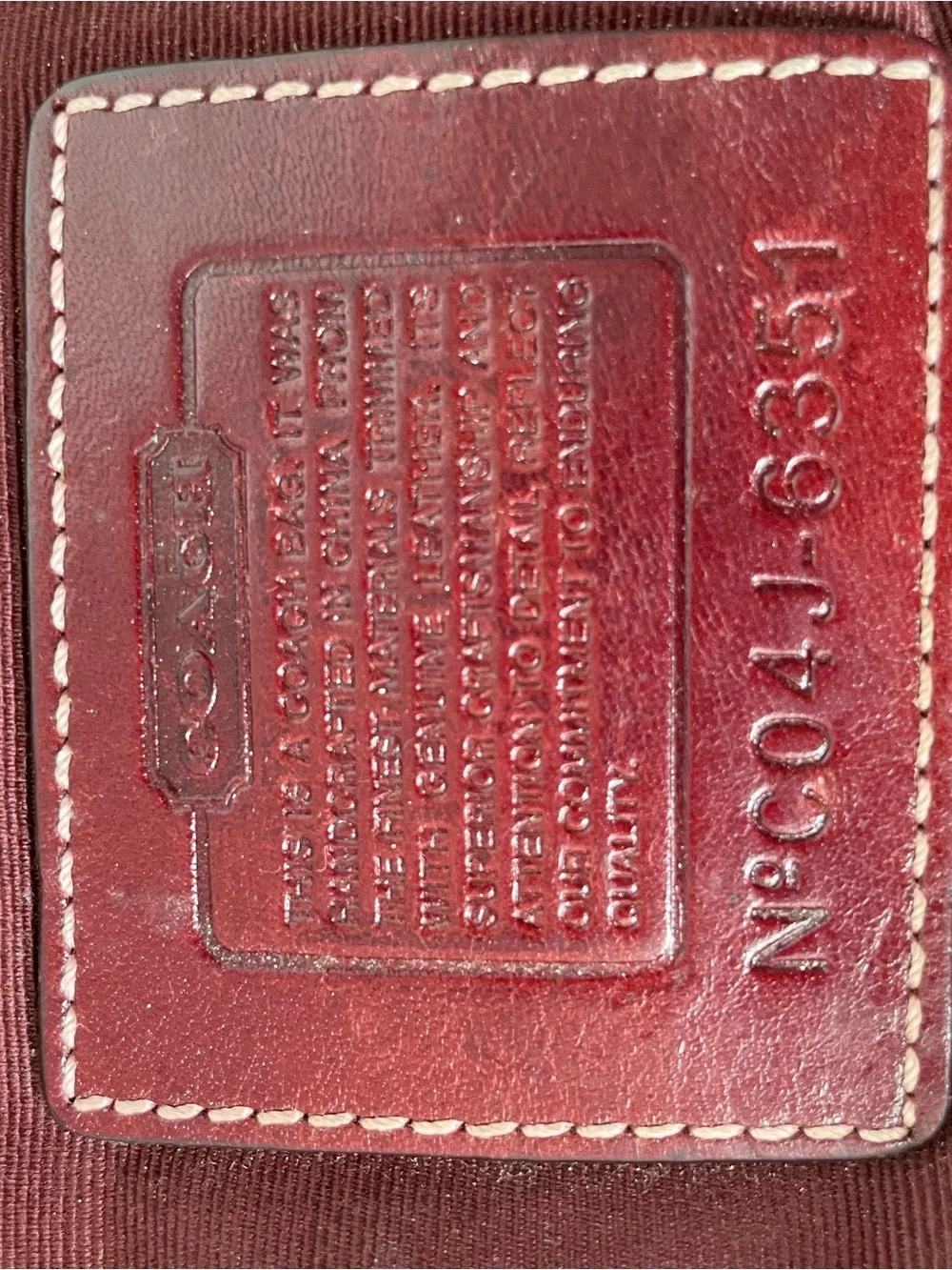 Vintage Coach Soho Mini Signature Hobo Bag Burgundy Canvas Suede Y2K 6351 - Picture 4 of 14